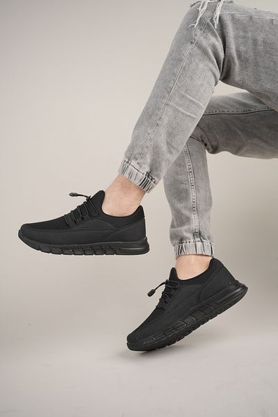 Zerenyus Casual Comfortable Laceless Men's Sports and Walking Shoes Black
