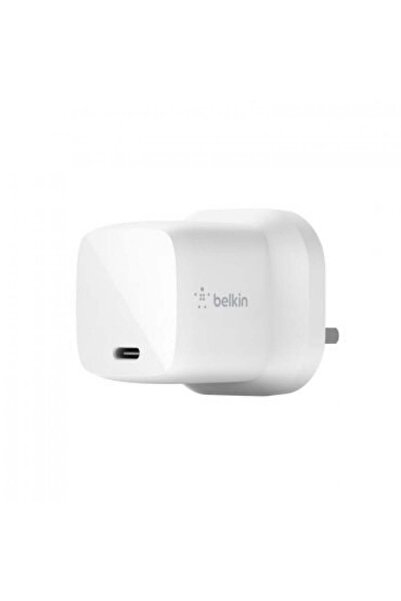 Belkin شاحن حائط BOOST CHARGE 30W USB-C PD GaN أبيض
