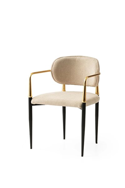 Evistro ASY Kumaş Salon ve Mutfak Sandalyesi Metal Ayaklı 1 Adet