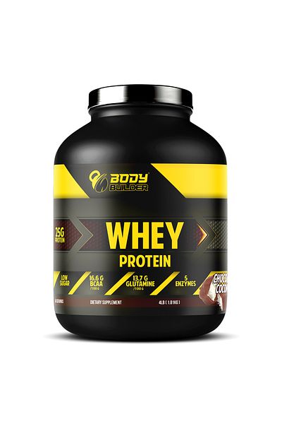 Body Builder 4 رطل 100% بروتين مصل اللبن وجوز الهند مع الشوكولاتة