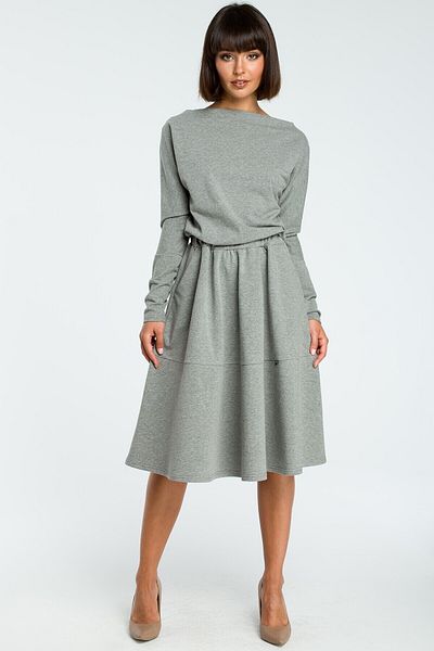 BEWEAR Flared dress with long sleeves