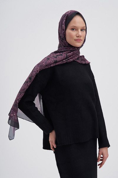 carell Ethnic Red Nilla βαμβακερό σάλι