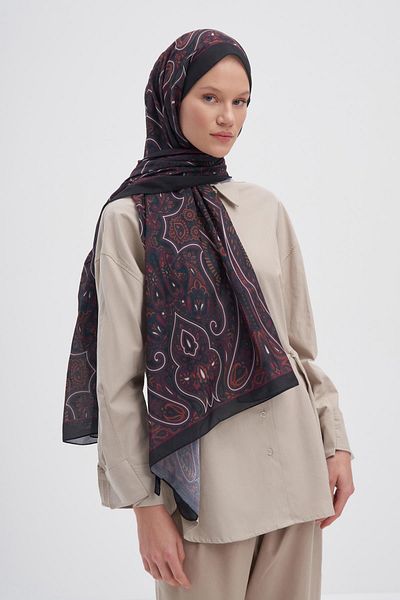carell Βαμβακερό σάλι Marbella Brown Nilla