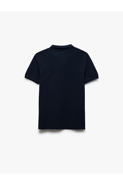 Koton Βαμβακερό κοντομάνικο πικέ ύφασμα Polo Neck Slim Fit T-shirt