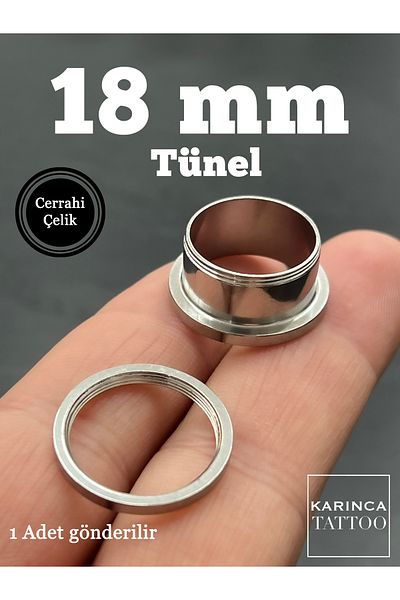 Karınca Piercing 18 mm Tunnel Piercing 100% 316L Surgical Steel