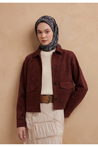 Fresh Βαμβακερό μεταξωτό φουλάρι βιολετί HELENE Dezen