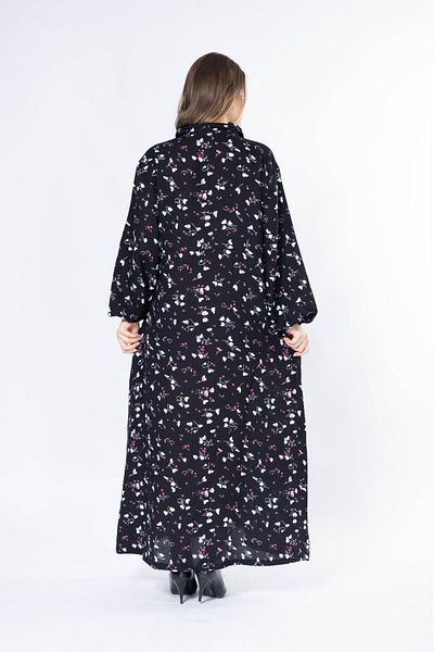 mervemoda Γυναικείο μακρύ plus size υφαντό φόρεμα βισκόζης