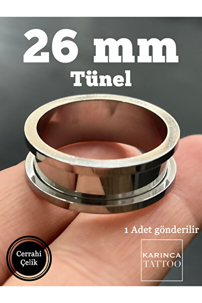 Karınca Piercing 26 mm Tünel Piercing %100 316L Cerrahi Çelik