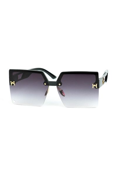 Di Caprio Women's Black Uv400 Protection Rectangular Model Sunglasses