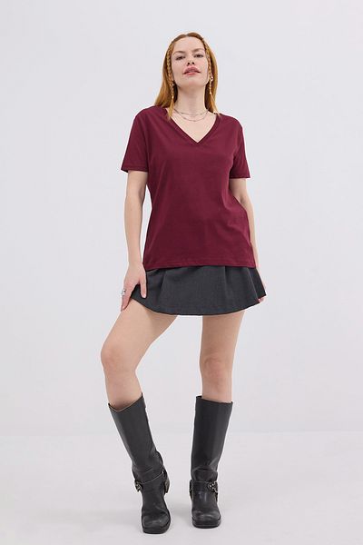 Addax Tricou de bază cu decolteu în V P4321