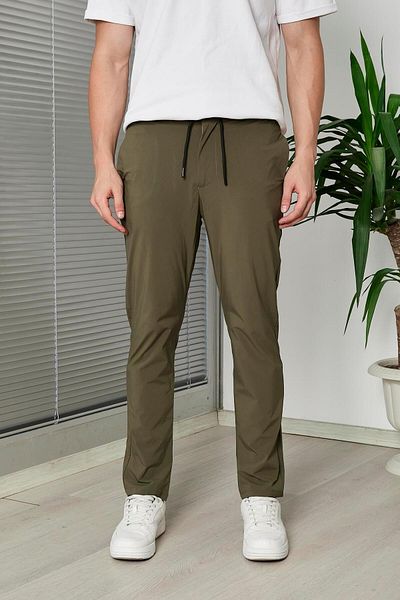 Pobudo Khaki Colored Parachute Fabric Jogger Pants