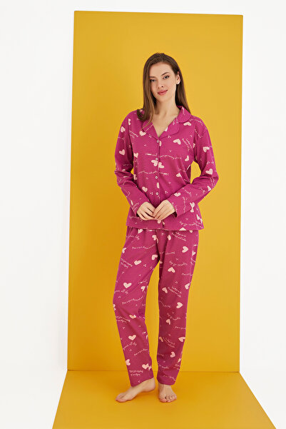 STRAWBERRY Pamuklu Düğmeli Pijama Takım