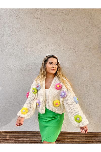 mihal boutique Cardigan pentru femei cu modele florale colorate - 2444556 , Standard