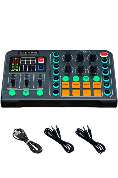 Midex Talent Paket-2 MX-2020 Mikrofon VS13 Ses Kartı Stüdyo Kayıt Canlı Yayın Seti