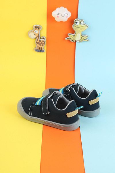Moda Lime Unisex Full Orthopedic Flexible Breathable Children's Sports Shoes Velcro Soft Children's Colorful Sneakers
