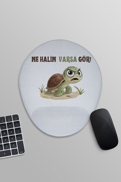 qoeuyl boutique Δείτε τι κι αν συμβαίνει Αστεία διασκεδαστική τυπωμένη οβάλ επιφάνεια ποντικιού με υποστήριξη καρπού