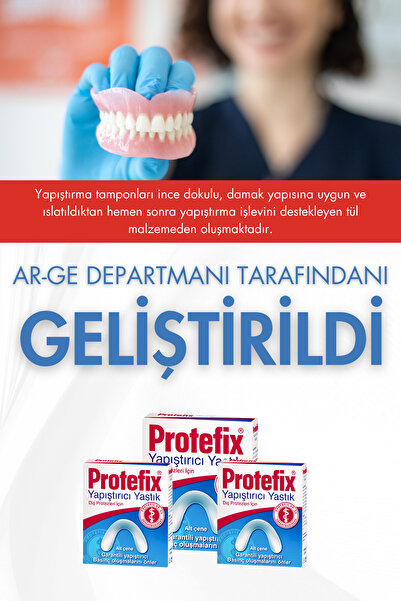 Protefix Diş Protezleri Için Alt Çene Yapıştırıcı Yastık 30 Adet