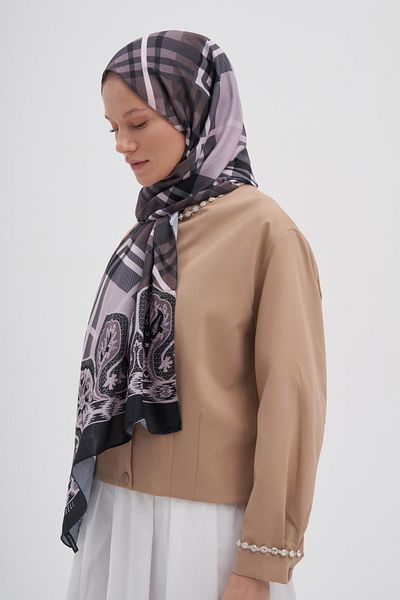 carell Rustic Mink Echo Cotton Shawl