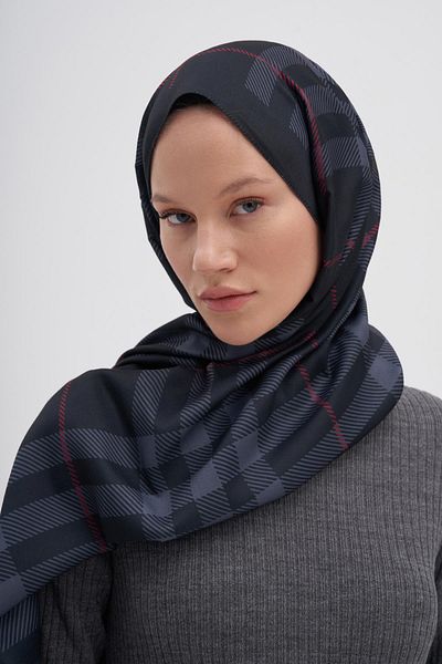 carell Black Echo Cotton Shawl - Cuadros Design
