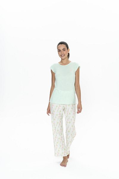 U.S. Polo Assn. Set de pijamale de vară din țesătură viscoză pentru femei Polo