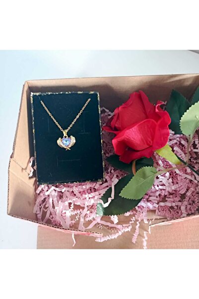 JUPİTER HOME 8 Mart Dünya Kadınlar Günü Çelik Mor Okyonus Kolye Güllü Kutu 14...