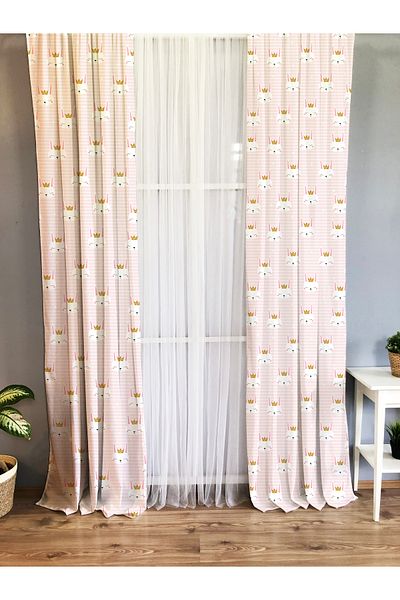 Lolla Pink Star Background Curtain 1170
