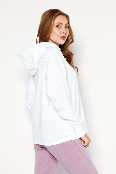 Champion Women Sportswear Fit Long Sleeves Training Sweatshirt, White