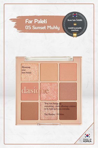 dasique Korean Eyeshadow Palette Eyeshadow Palette 05 Sunset Muhly Made in Korea (Marico Cosmeti̇c)