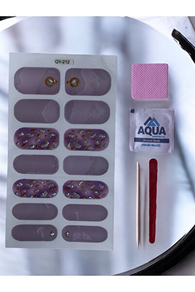 Takıtolia Jelüx Palette Lila Mor Renkli Yapışkan Tam Kaplama Jel Tırnak Seti ...