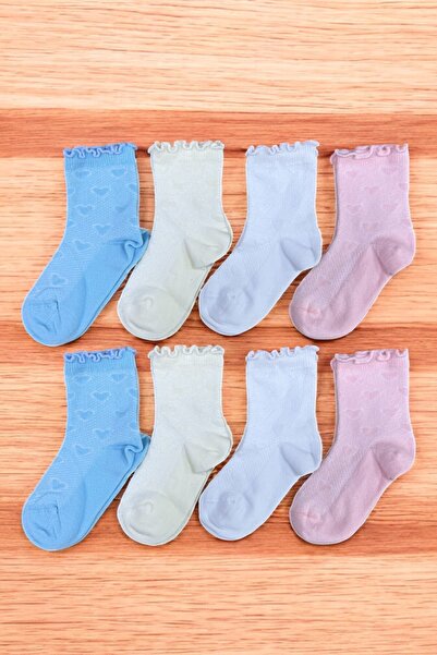 tibo 8 чифта безшевни чорапи с волани за момичета