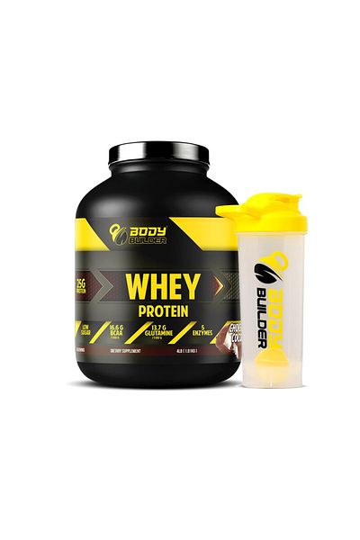 Body Builder Whey Protein, Chocolate Coconut, 4 LB + Body Builder SHAKER