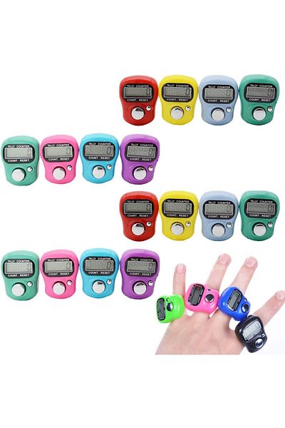 AWH Hand Tally Counter Clicker,5-Digit Assorted Colors for Sports,Coaching, Events,Training,16-Pack