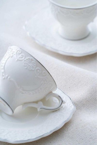 ACAR Syt-06058 Angela Silver 6-Piece Coffee Cup Set