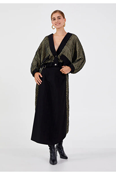 MIARTE Γυναικεία φαρδιά μονόχρωμη κανονική φούστα