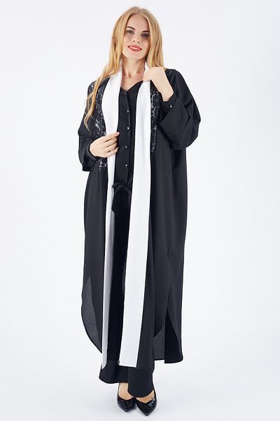 Sense Babil Fabric Kimono_kmn31526 Μαύρο