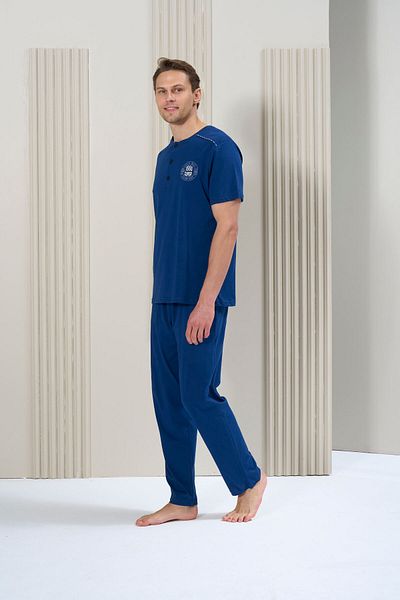 OVERSLEEP ΑΝΔΡΙΚΟ ΣΕΤ ΠΙΤΖΑΜΑ 1710 A. ΣΚΟΥΡΟ ΜΠΛΕ