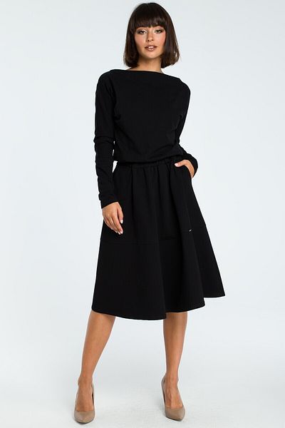 BEWEAR Flared dress with long sleeves