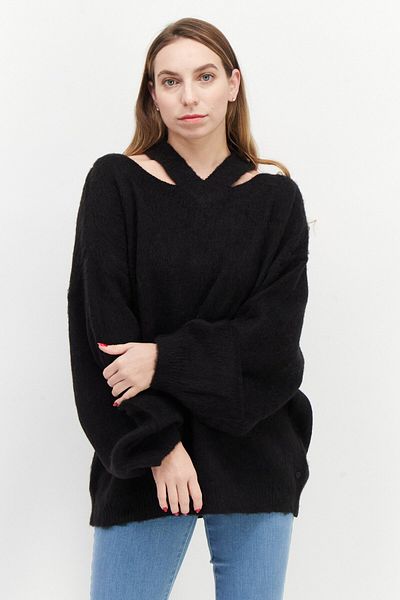 Replay Women Halter Neck Knitted Sweaters, Black
