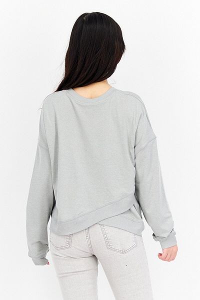 Roxy Women Crew Neck Long Sleeve Plain Sweatshirt, Grey