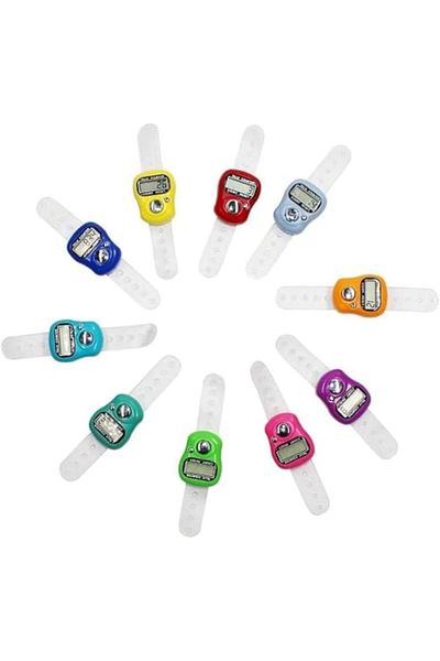 AWH Finger Tally Counter Islamic Multi Color Mini Held Box of 25 pieces