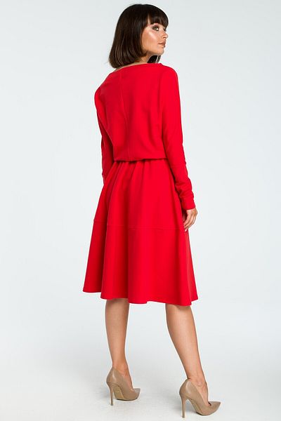 BEWEAR Flared dress with long sleeves