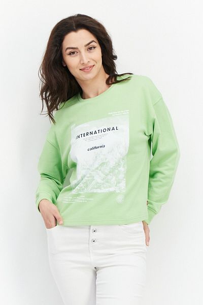 Levi's Women Crew Neck Graphics Print Sweatshirt, Sage Green