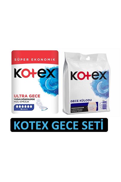 Kotex Ultra Night Sanitary Pads 16pcs + Menstrual Night Panties 2pcs