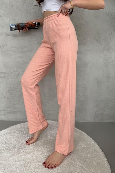 COMEOR Women's High Waist Ribbed Wide Leg Casual Thin Sweatpants Pajamas