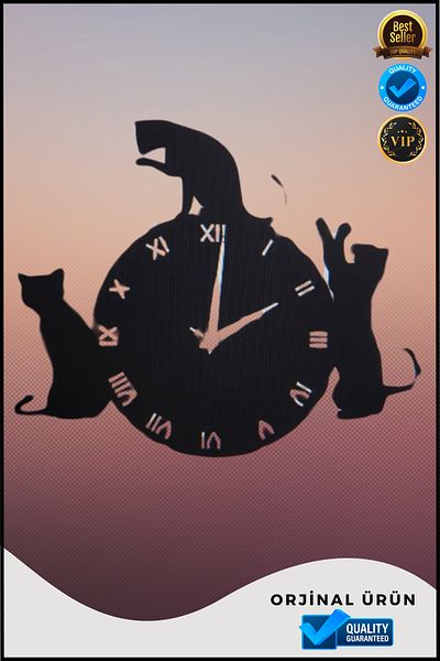 OverPazar Laser Cut Wooden Wall Clock Decoration Add Naturalness to Your Home