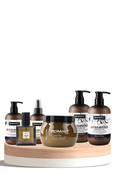 Romacy مجموعة روماسي بالكيراتين و زيت الارجان لعلاج الشعر 6 منتجات