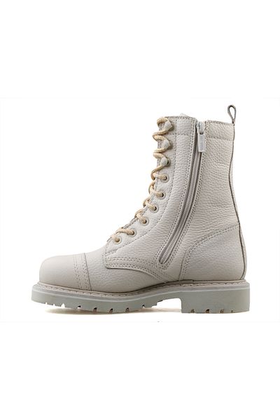 Harley Davidson Colmar Beige Leather Boots & Bootie