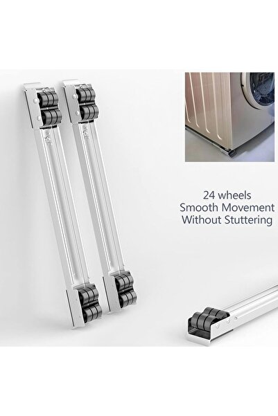 AWH 2Pc Adjustable Washer Pedestal & Fridge Base – Movable, Multi-Use Stand for Washers & More