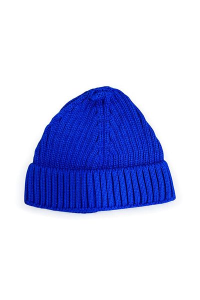 Mevo Unisex Knitwear Short Neon Blue Colored Skullcap Beanie