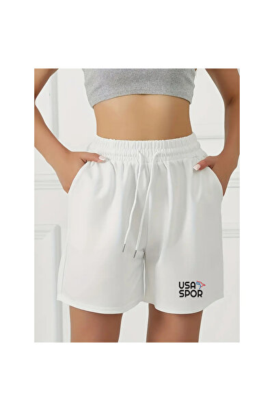 Korefanzin 2-ниткові жіночі спортивні шорти - з принтом США